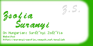 zsofia suranyi business card